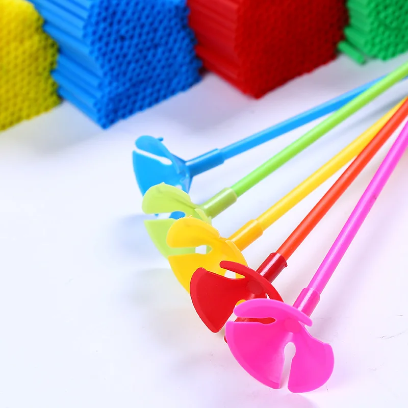 10 шт./лот 40 см держатели для воздушных шаров из ПВХ стержни с чашками свадебного