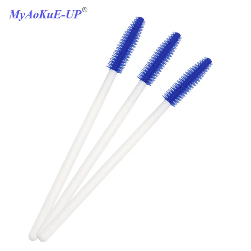 white Один-off White силиконовые тушь палочка аппликатор 200 шт./лот ресницы Инструменты Одноразовые кисти для макияжа наращивания ресниц - Handle Color: white