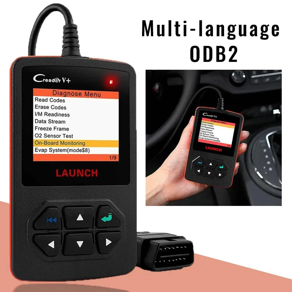 Launch X431 Creader V + OBD OBD2 Автомобильный сканер считыватель кодов неисправностей с