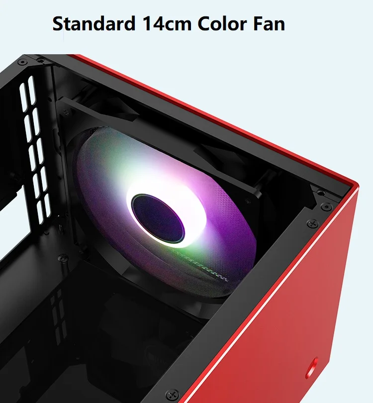 Jonsbo красный T8 ITX портативный мини алюминиевый корпус боковой прозрачный маленький чехол для компьютера продукт на сегодняшний день