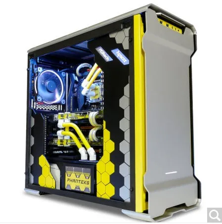 PHANTEKS 515ETG серебристый/черный двухсторонний чехол для компьютера из закаленного