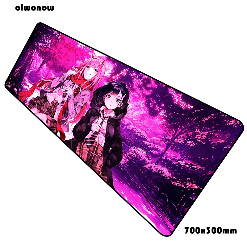 Коврик для мыши darling in the franxx 70x30 см игровой коврик для мыши крутой офисный notbook Настольный коврик очаровательные padmouse игры pc gamer коврики