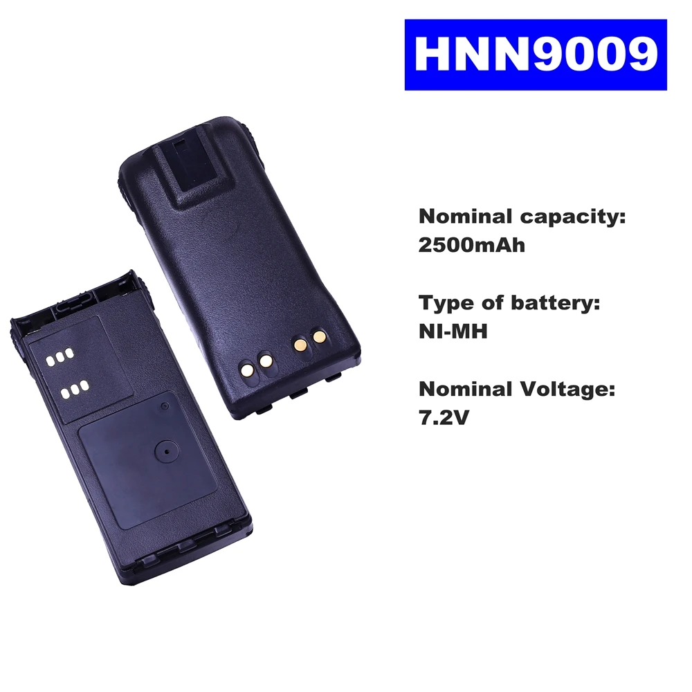 7.2V 2500mAh NI-MH Radio Battery HNN9009 For Motorola Walkie Talkie GP320/340/338/360/380 PTX760/960 PRO-5150 Two Way Radio