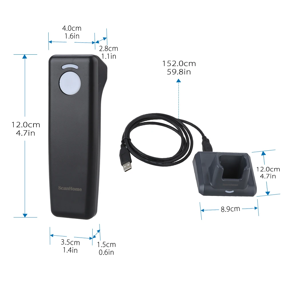 Новый водонепроницаемый ручной Bluetooth беспроводной 2D сканер штрих кодов быстрое