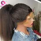 Парик прямой женский из ЭВА, с предварительно выщипанными натуральными волосами на сетке, без клея, на сетке спереди, 4 х4