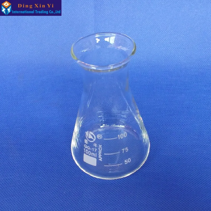 Коническая стеклянная фляжка 100 мл 1 шт.|flask lab|flask giftglass router |