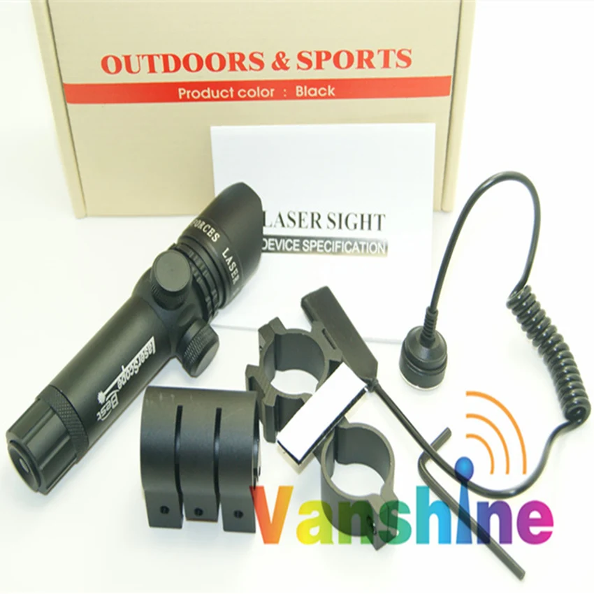 Тактический зеленый красный лазерный прицел 5 МВт + рейку пистолет винтовка