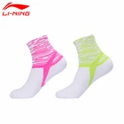 Li-Ning, Воздухопроницаемые Спортивные Носки, Мужские и Женские, 4 Сезона, Носки для Бега, Велоспорта, Бадминтона, Тенниса, Йоги, Нескользящие, Антибактериальные