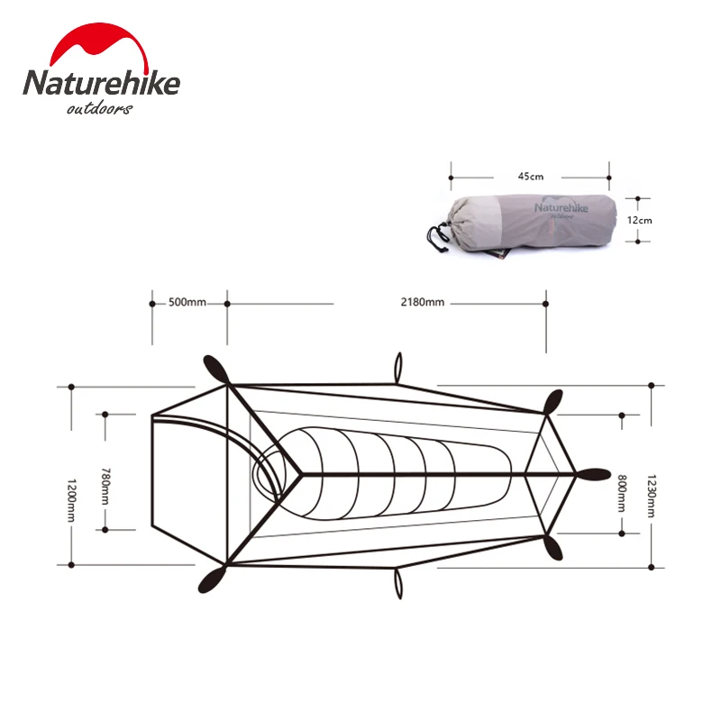 NatureHike открытый портативный двухслойный кемпинг палатка Камуфляж для 1 человека
