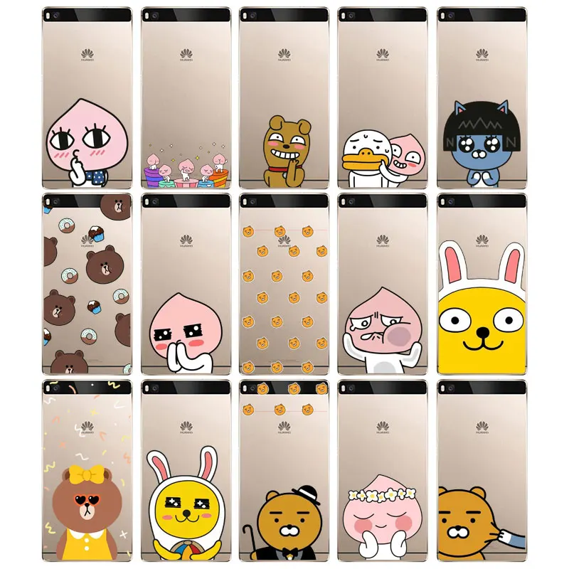 DREAMFOX L052 друзья поп Корея Мультфильм Мягкий ТПУ силиконовый чехол для huawei P8 P9 P10 Lite
