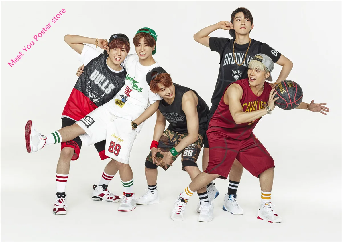 Популярные KPOP GOT7 постер музыкальной группы известной звезды Картины с белым покрытием получил 7 JinYoung Jr плакаты украшения для дома настенные Стикеры B5