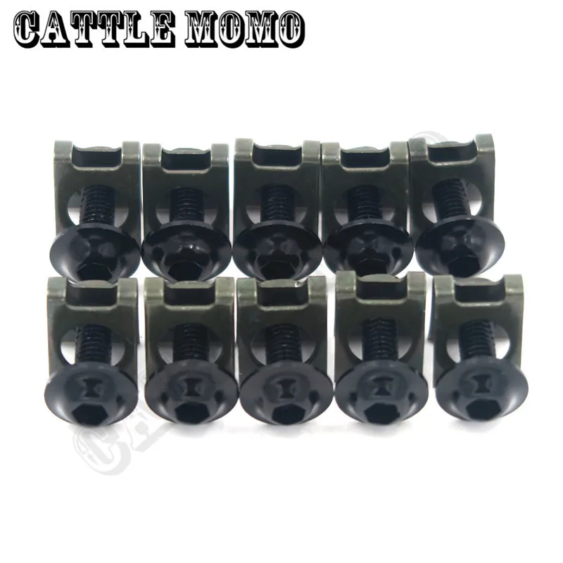 10 шт. 6 мм М6 крепежные винты|fastener bolt nut|clip nut m6m6 clip nuts |