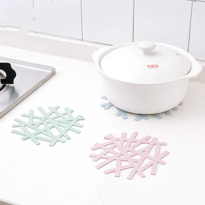 Resistant Silicone Mat Coasters Non-slip Pot Holder Table Placemat Kitchen Accessories Heat Insulation 19CM |