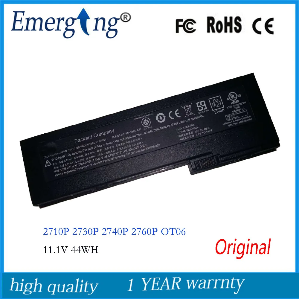 Новый оригинальный аккумулятор 11 1 В 44 Вт ч для ноутбука HP EliteBook HSTNN OB45 OT06 2710p 2730 2740p