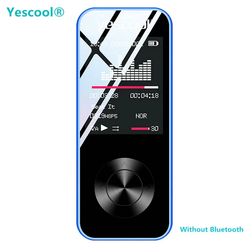 Синий Yescool X2 mp4 музыкальный плеер Поддержка динамик Видео Воспроизведение FM радио Запись голоса обзор изображения электронная книга будильник walkman - Цвет: Синий