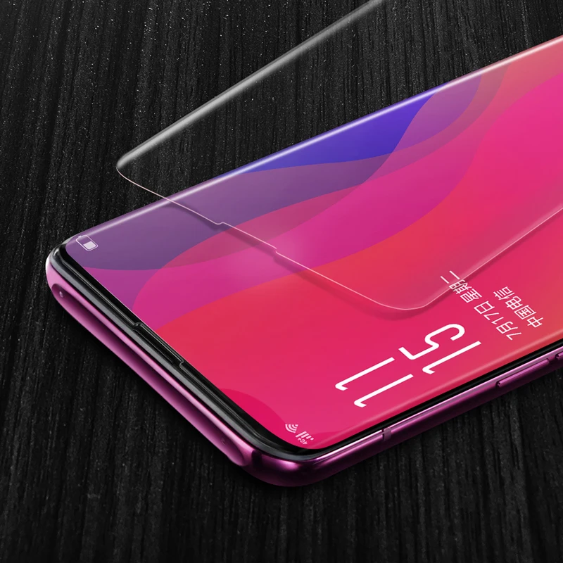 wukong 3d full cover full glue uv glass for oppo find x liquid screen protector tempered glass 9h scratch resistant phone film free global shipping