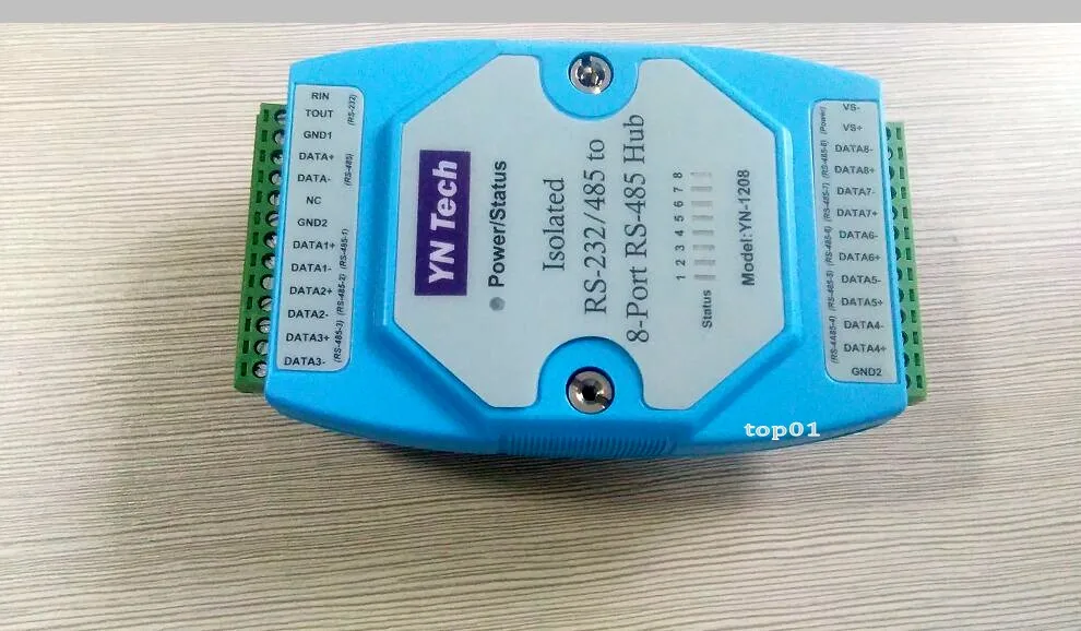 Бесплатная доставка Промышленный разъем RS232/RS485 на 8 портов RS485 Ethernet концентратор