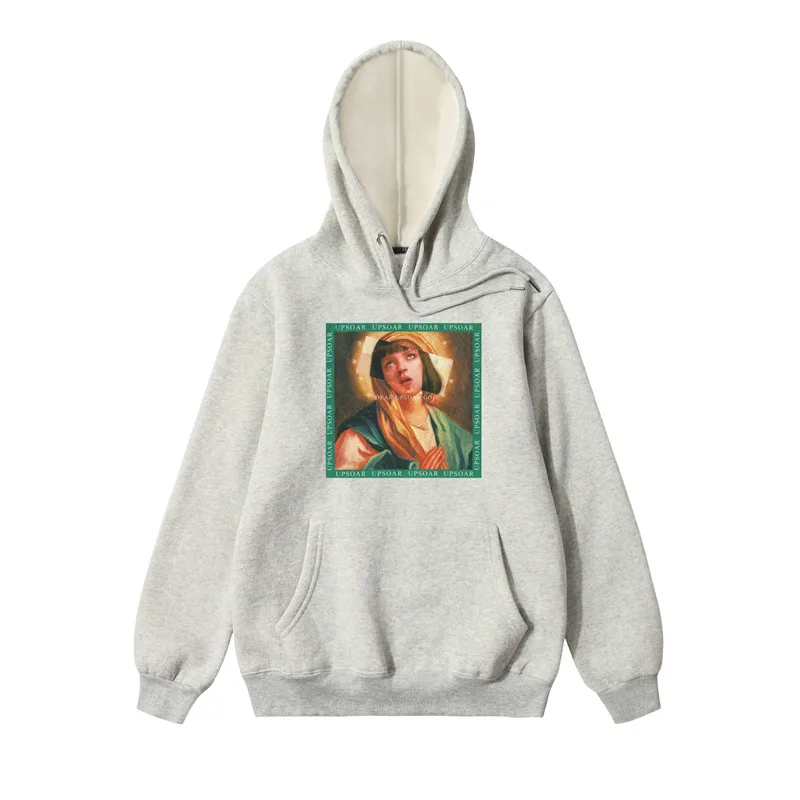Новинка 2018 harajuku Толстовка для мужчин и женщин толстовки хип-хоп Virgin Mary толстовка