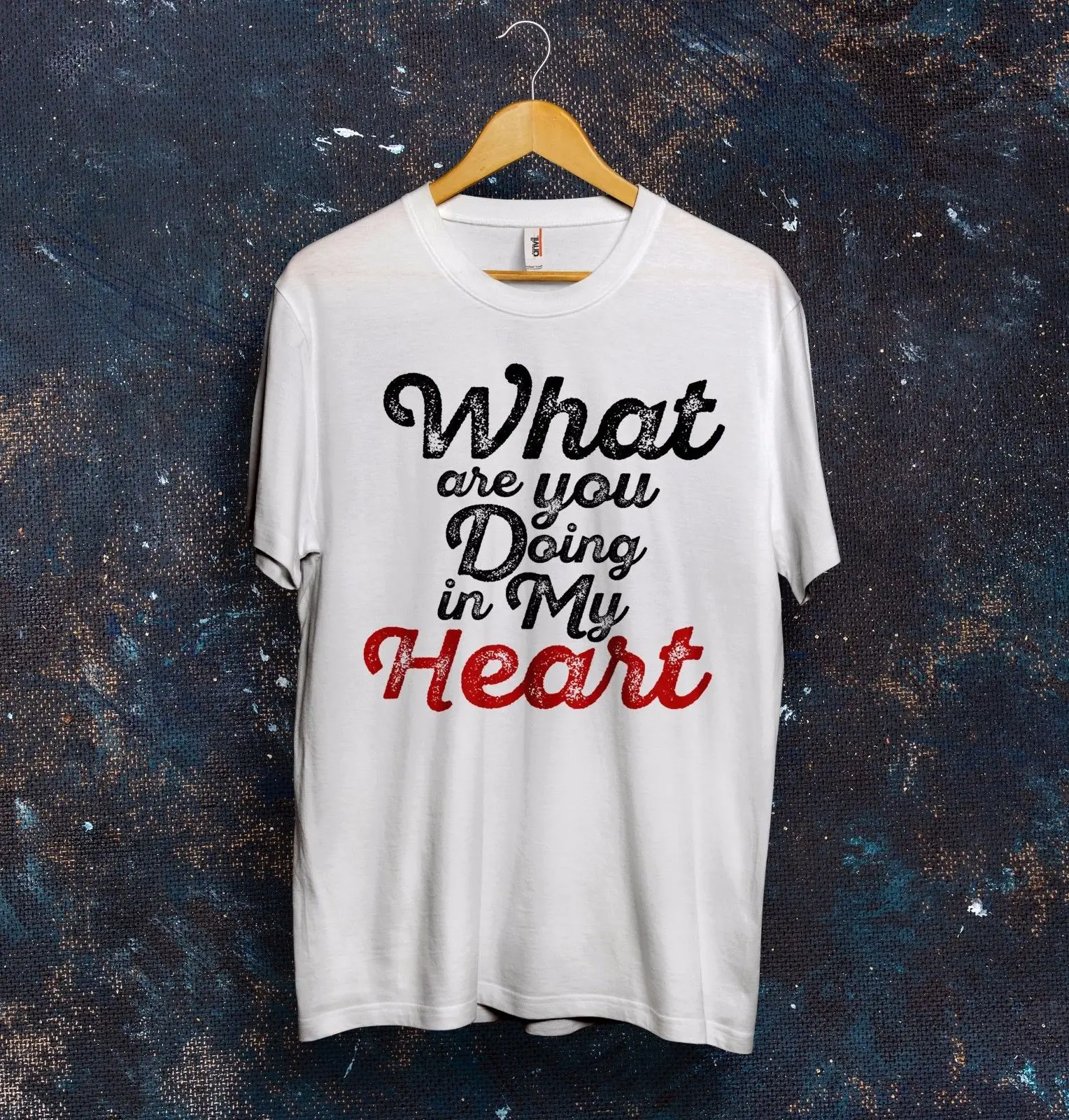 Футболка с надписью What Are You Doing In My Heart топ отличный подарок брендовая одежда для