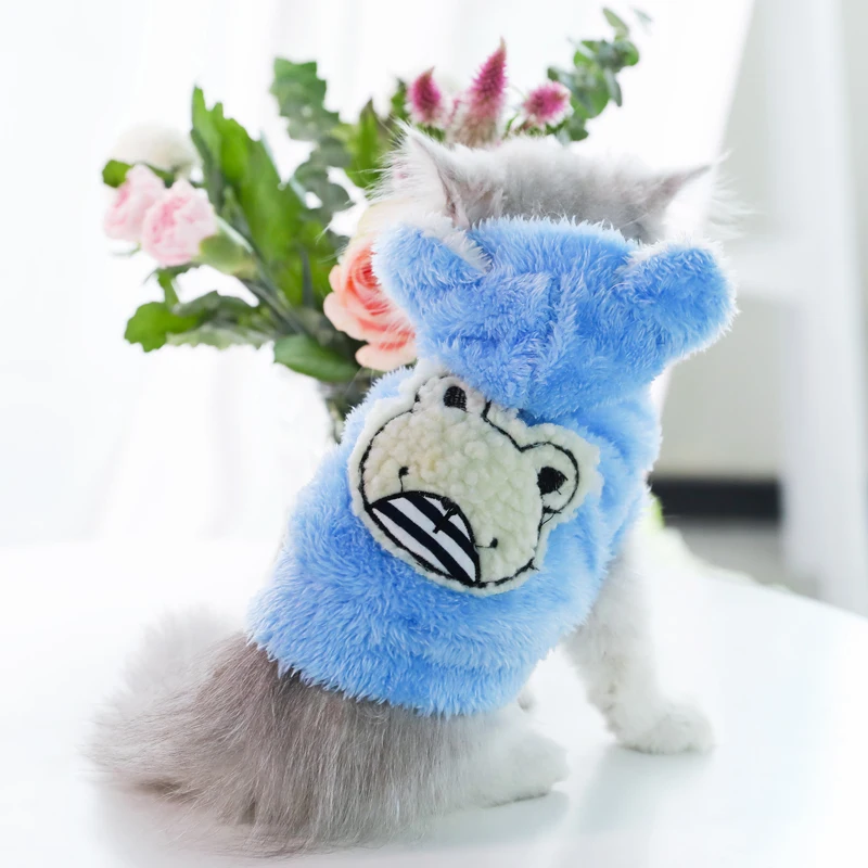 Hoopet/Одежда для кошек; пальто с рисунком медведя; Высококачественная ткань; теплые плотные парки; уютные мягкие куртки без рукавов