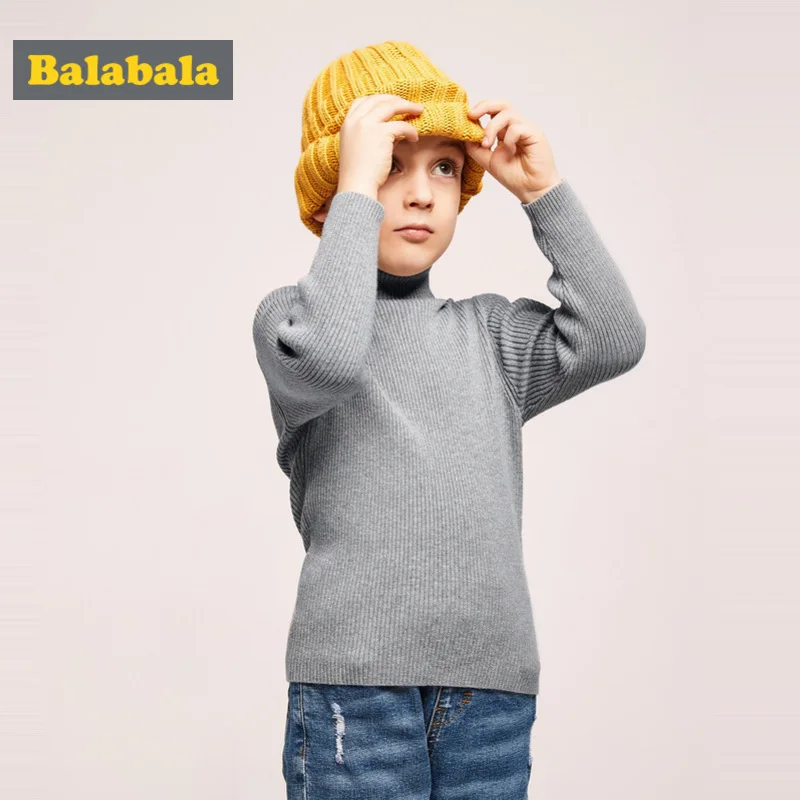 Свитер водолазка в рубчик для мальчиков из хлопка|Свитера| |