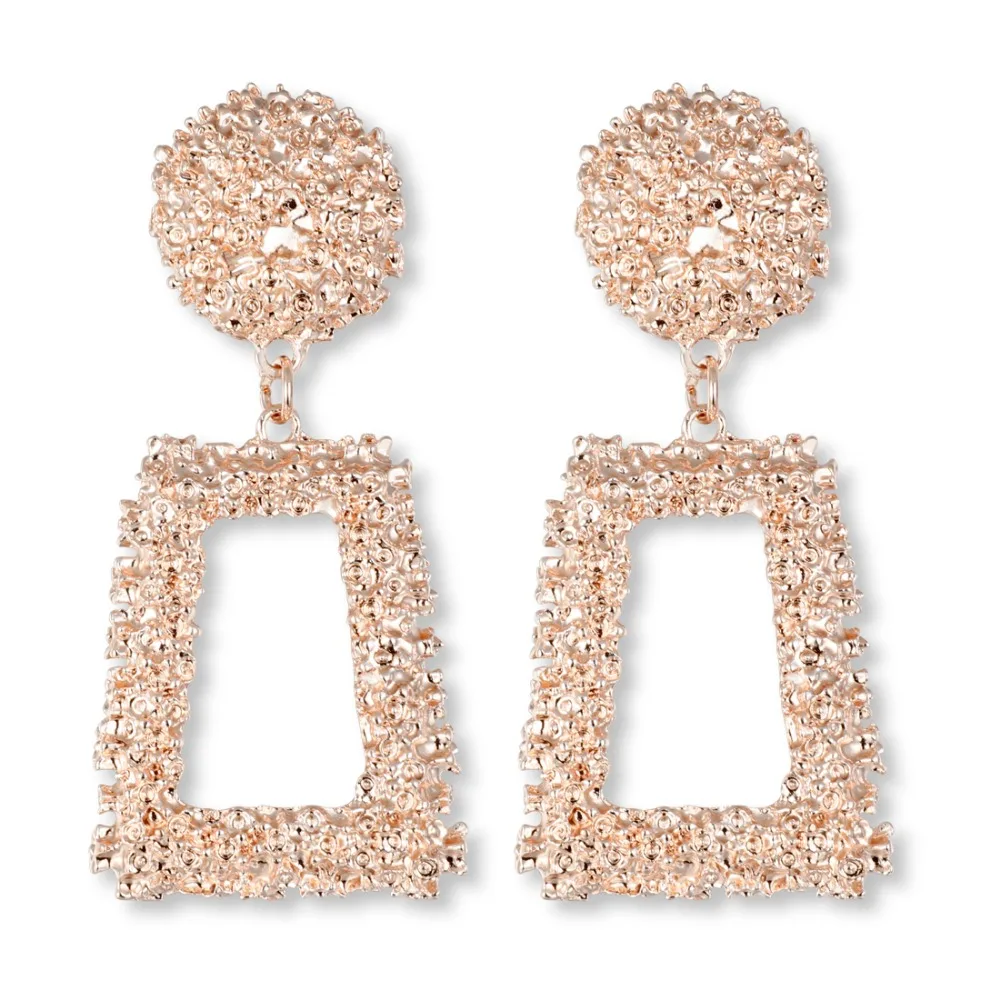 Hesiod Exaggerate Big Earrings for Women Gold Red Geometric Statement Metal Earing Hanging Fashion jewelry | Украшения и