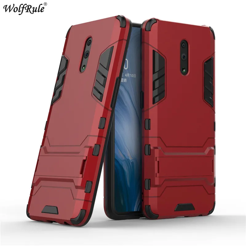 Чехол для OPPO Reno чехол WolfRule TPU и PC держатель подставка Бампер защитный задний