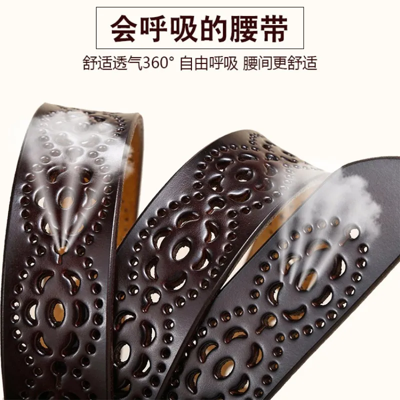 Женский ремень COWSTAR белый винтажный с пряжкой вырезами 2019 | Аксессуары для одежды