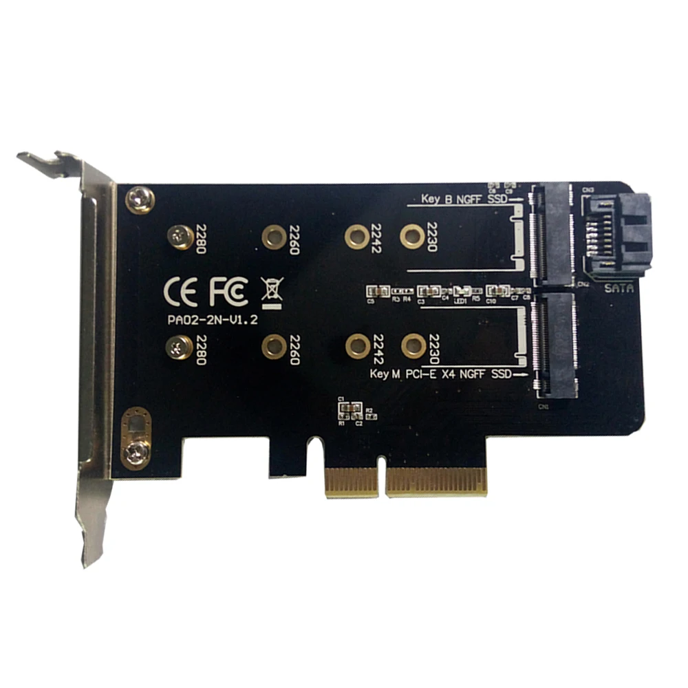 Zomy черный B чтобы M.2 NGFF SATA SSD PCIE M ключ к NVME адаптер Контроллер конвертер Поддержка