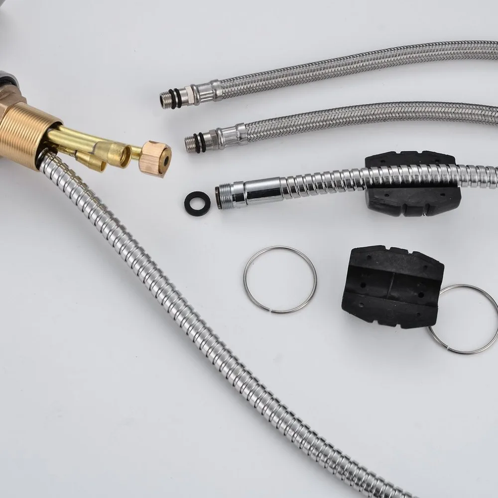 Горячая холодная вода Кухня кран Медь хром одной ручкой бассейна 360 градусов