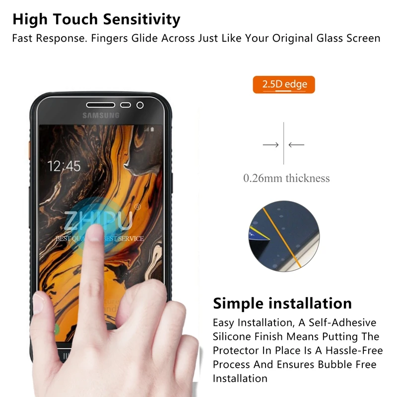 Закаленное стекло для Samsung Galaxy Xcover 4S защита экрана 2.5D 9H закаленное защитная