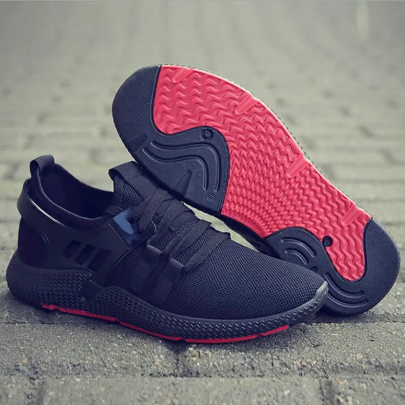 New 2019 Men Casual Shoes Mesh Male all black Zapatos Breathable Zapatillas Hombre Sneakers shoes LK-74 |