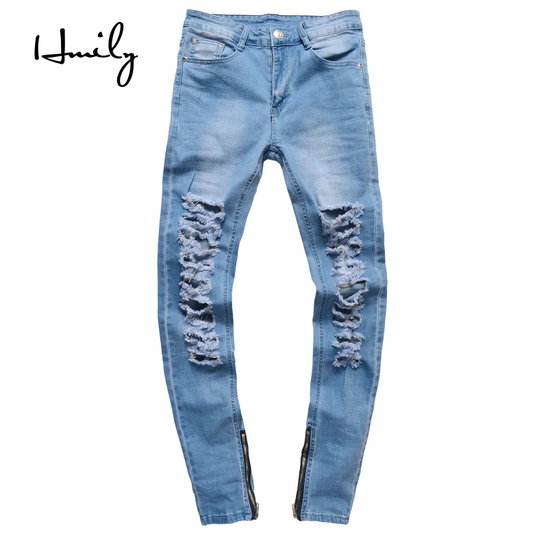 Джинсы HMILY мужские классические хлопок модные облегающие на пуговицах