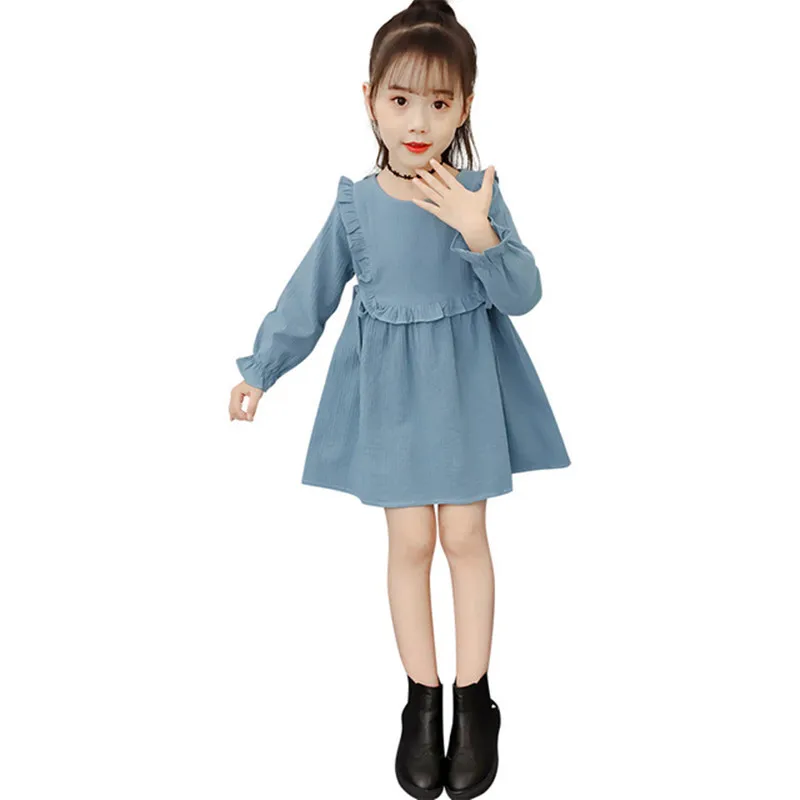 2019 осенне-весеннее платье принцессы для девочек вечерние с длинными рукавами