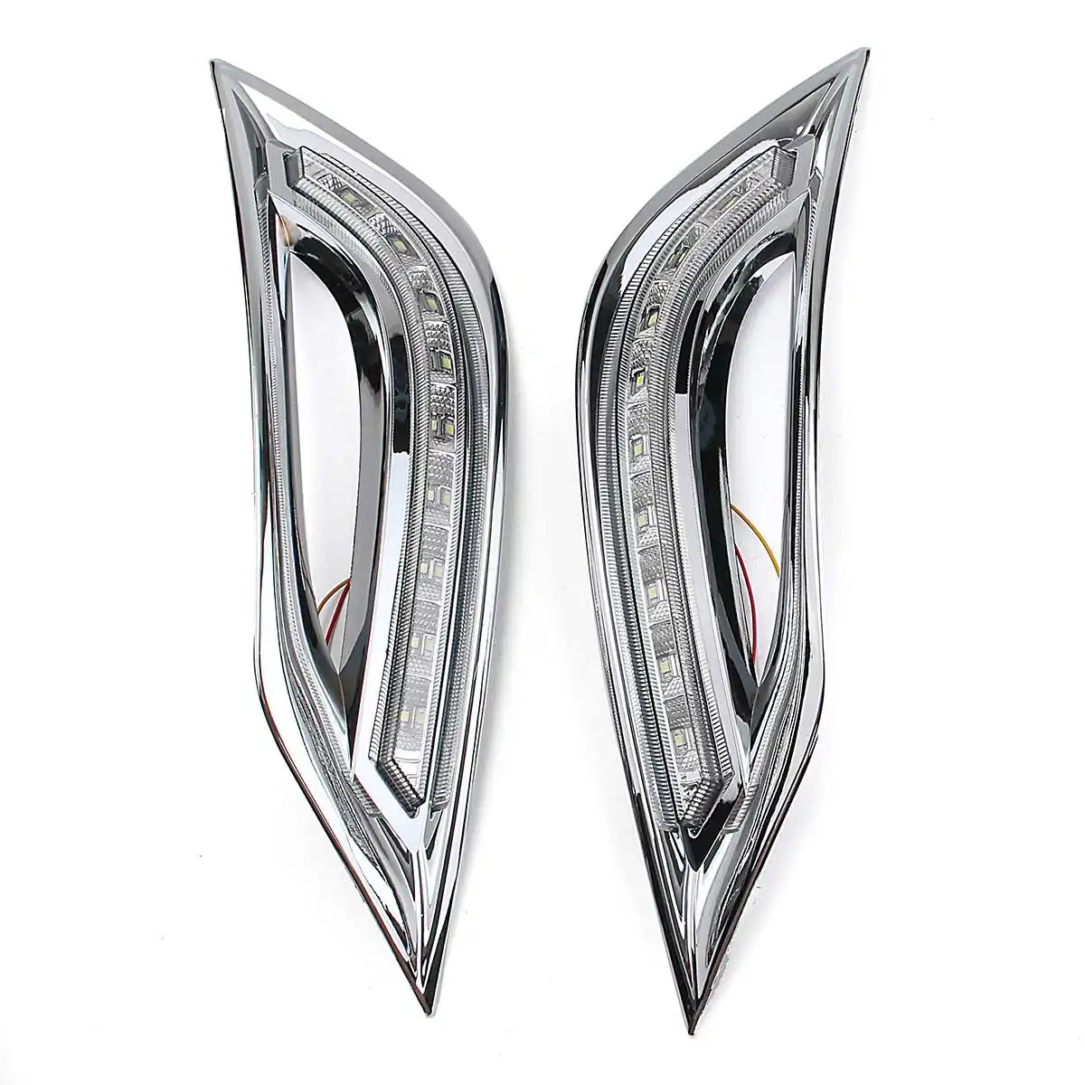 12 В Автомобильный светодиодный DRL для hyundai I45 Sonata 2011 2012 2013 дневные ходовые огни вождения Противотуманные фары контроллер проводка пара черный