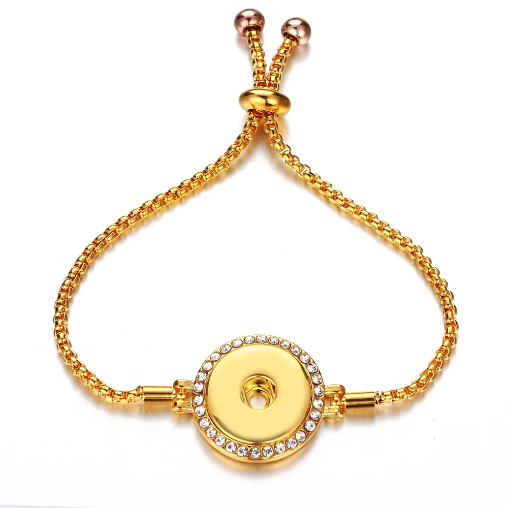 Модные регулируемые новейшие стразы из розового золота и браслет для женщин