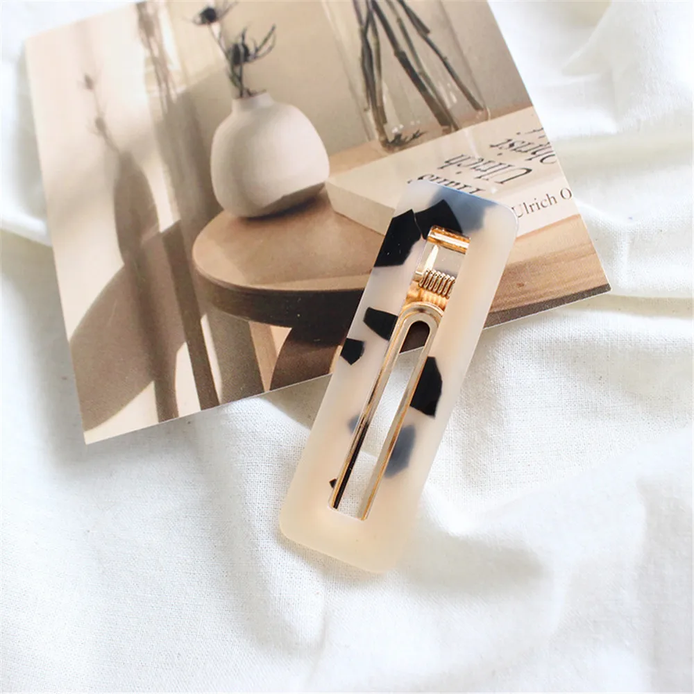 Новая акриловая женская заколка-пряжка SOHOT из ацетатного волокна черепаховой