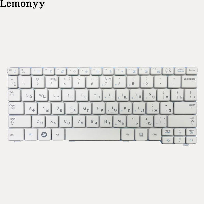 Белый Новая русская клавиатура для samsung N150 NB20 NB30 N143 N148 NPN148 NPN150 N158 RU Клавиатура для ноутбука белый/черный - Цвет: Белый