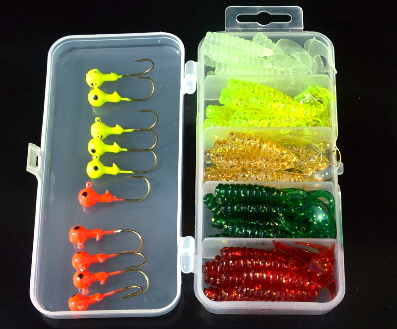 50 шт./25 шт. мягкие приманки 10 набор свинцовых крючков коробка классические Гибкие
