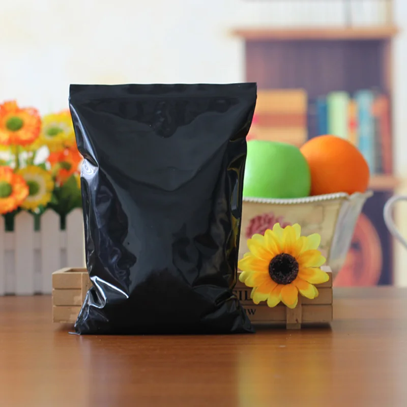 500pcs 10x15cm pe black travel gift packaging bags plastic bag for necklace/jewelry diy custom ziplock clear self seal bags