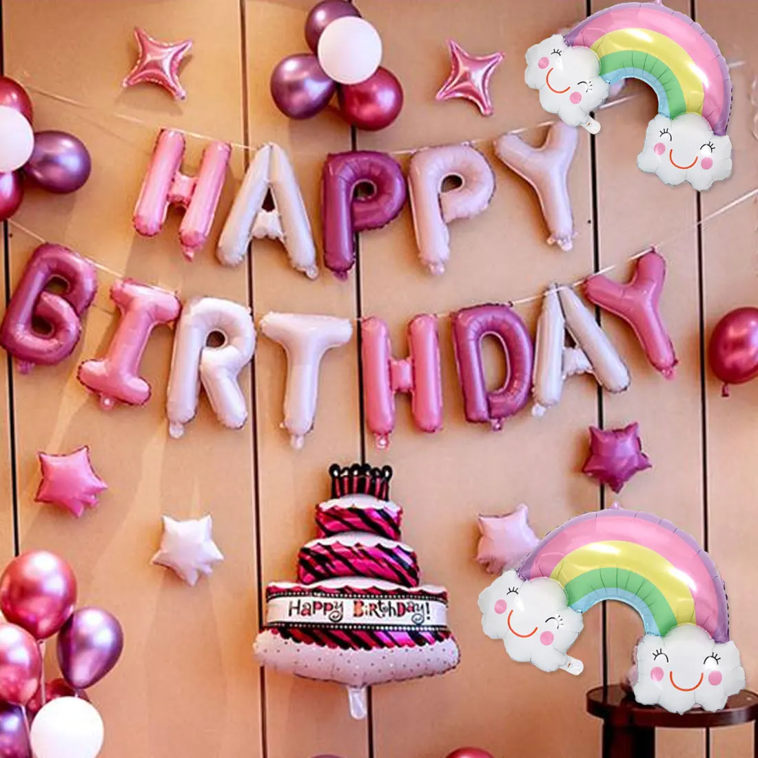 1 шт мультфильм Радуга улыбка Голубое облако фольги воздушный шар Дети подарки
