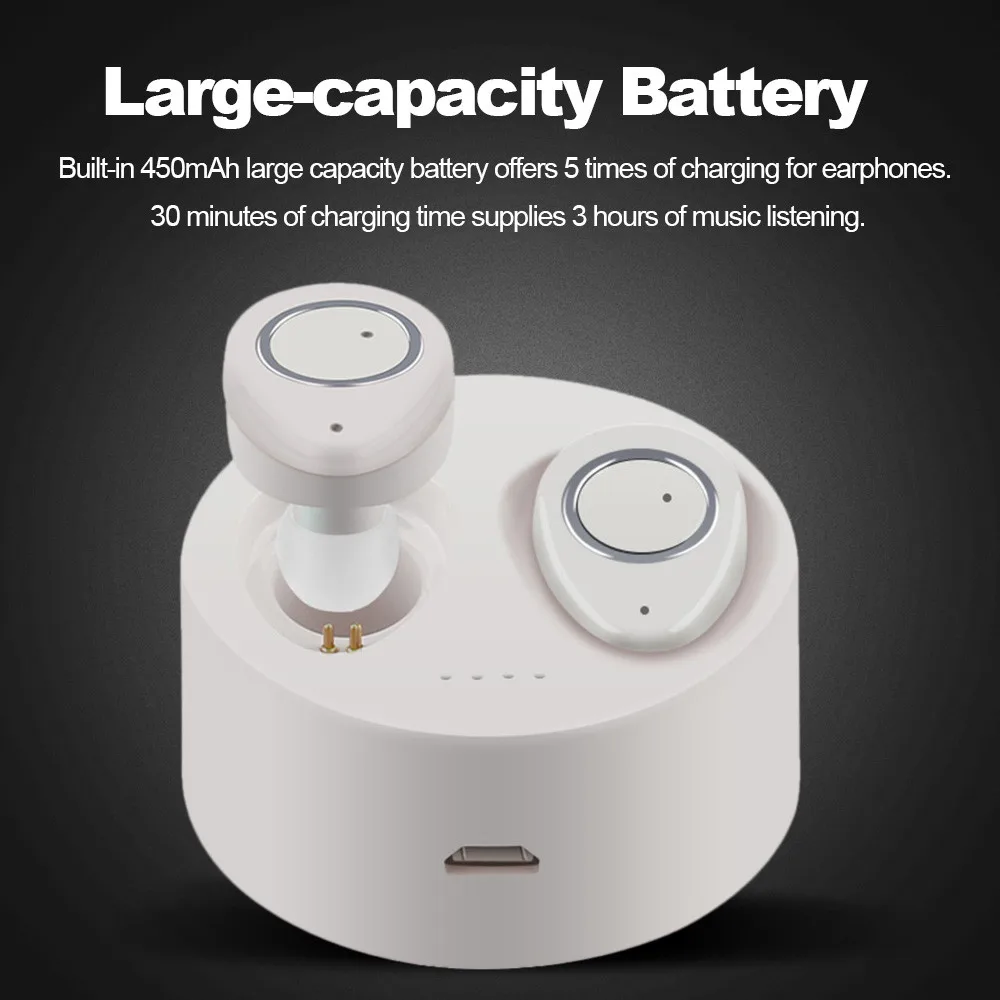 Bluetooth гарнитура наушники TWS F1 стерео разъединение канала устраняет шум работает