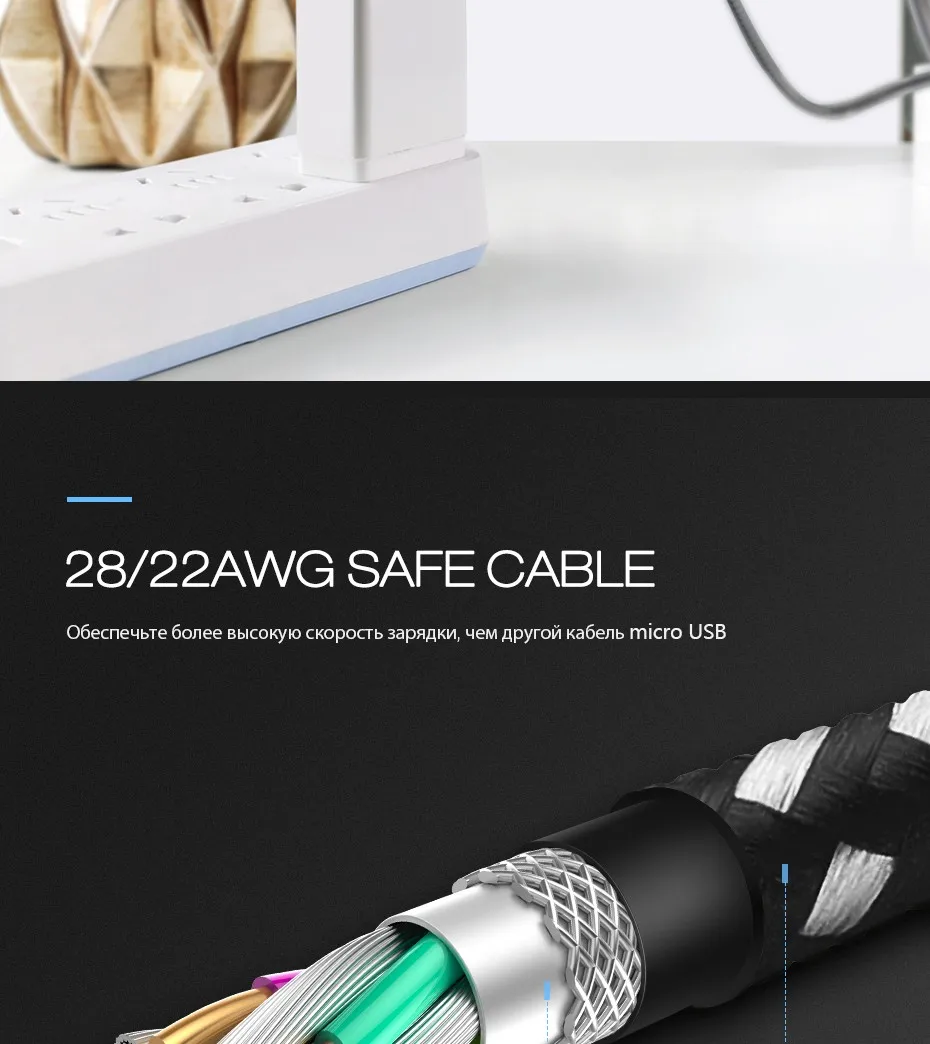 Suntaiho Micro USB кабель 2.4A для Xiaomi Redmi Быстрая зарядное USB Зарядное устройство нейлон плетеный кабель для передачи данных для samsung huawei Meizu honor