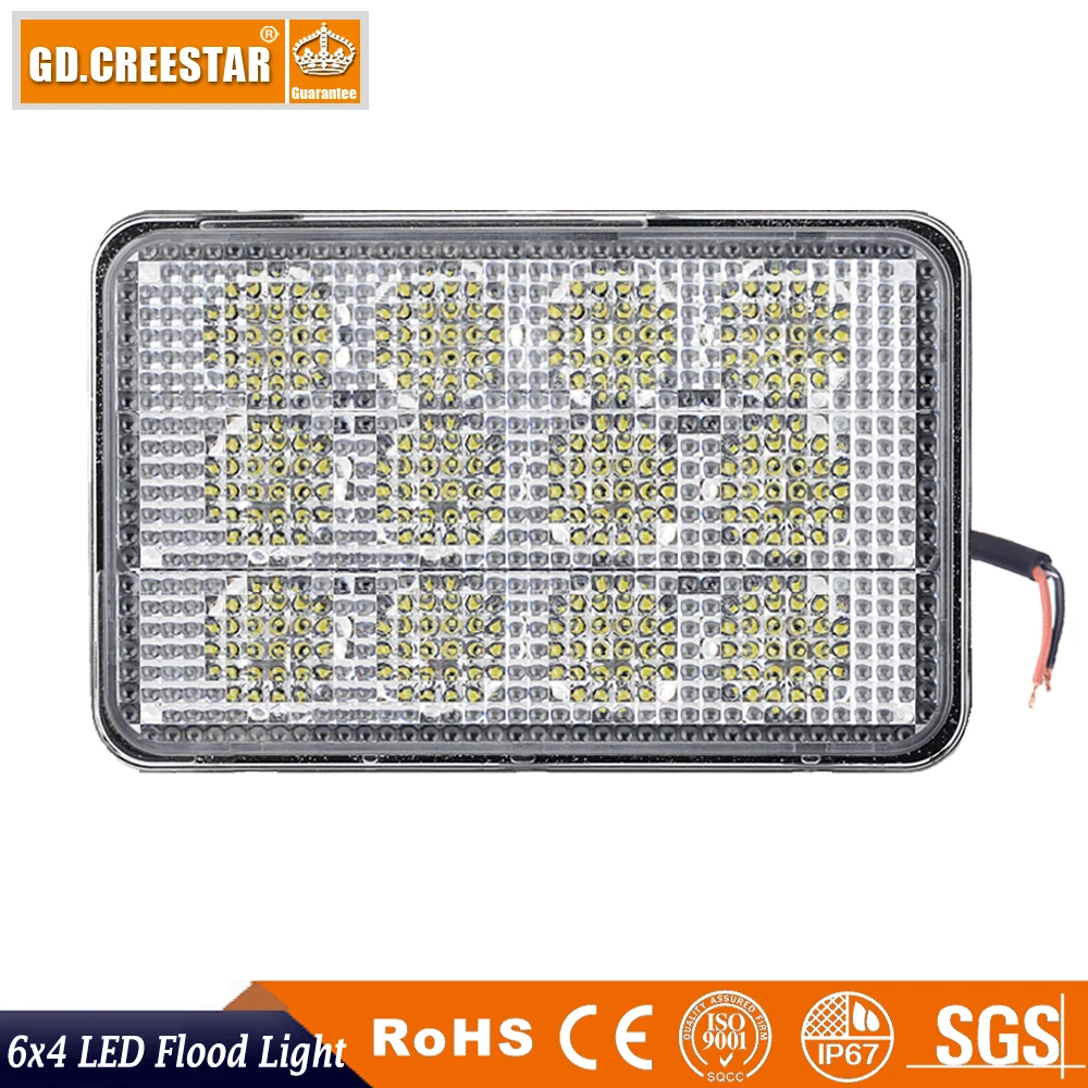 GDCREESTAR 60 Вт светодиодный рабочий светильник 6x4 фары для трактора s 12V 24V IP68 подходит