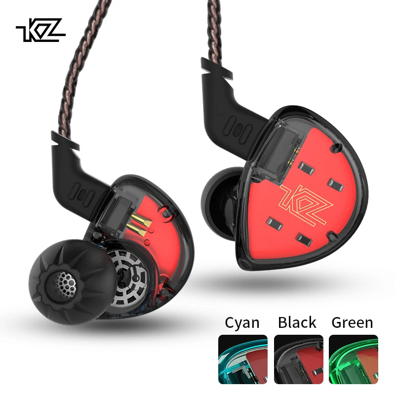 KZ ES4 1D + 1BA драйвер Шум отмена In-Ear наушники имеют балансными арматурными