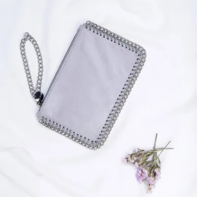 Light gray 12x18cm Для женщин сумка-клатч держатель для карт для телефона Сумки большие кожаные бумажники портмоне моды мешок дамы наручные сумки подарок - Цвет: Light gray 12x18cm
