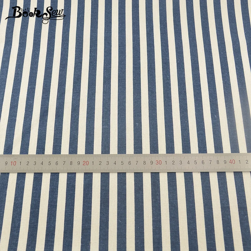 Booksew темно-синяя полоса хлопок лен ткань китайский стиль Tissu для сумки скатерть шторы украшения Zakka швейный материал см