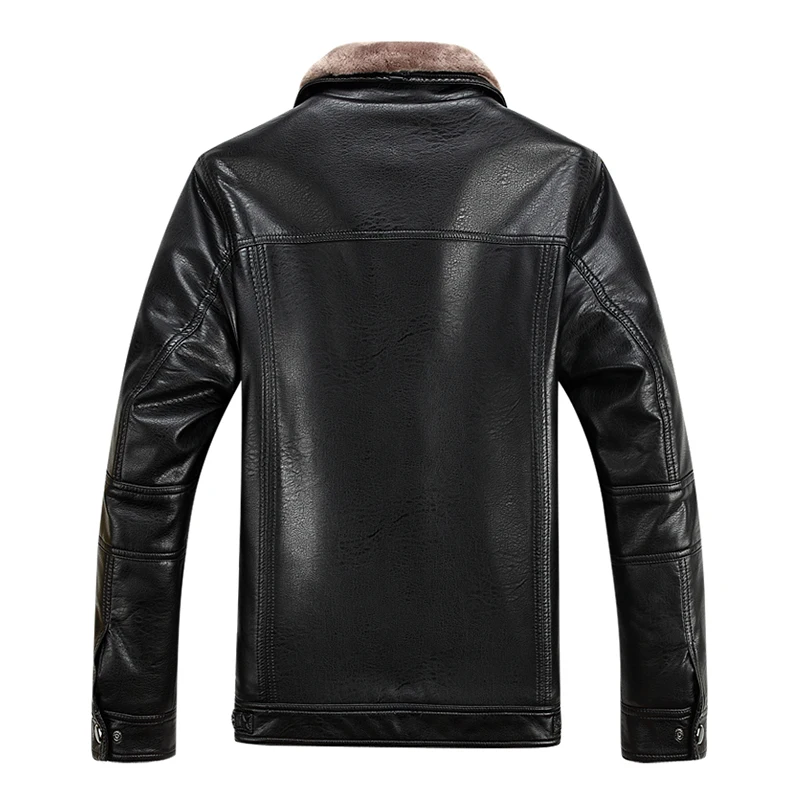 2019 Новое поступление мужская кожаная куртка из искусственной овчины кожаное
