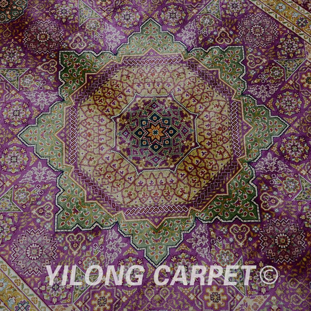 Yilong 4'x6. 2' традиционный ручной работы Фиолетовый Vantage ковер тонкие восточные