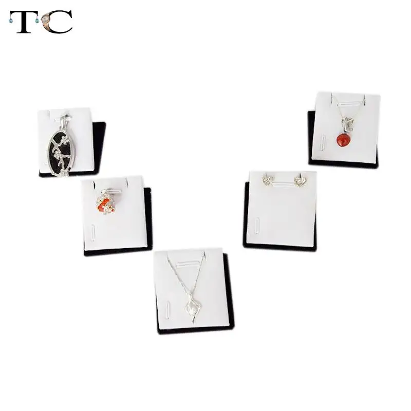 

Drop shipping 5 pcs/lot necklace holder pendant and earring display stand white jewelry mini display